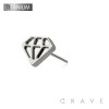 IMPLANT GRADE TITANIUM THREADLESS PUSH IN 3D DIAMONG TOP PART